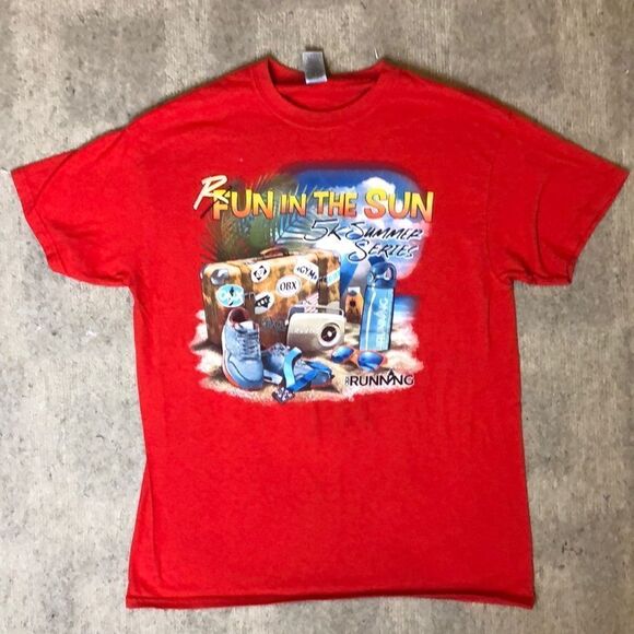 Vintage OBX Running 5K Summer Series Tee | 2-Sided | Medium - Picture 1 of 6